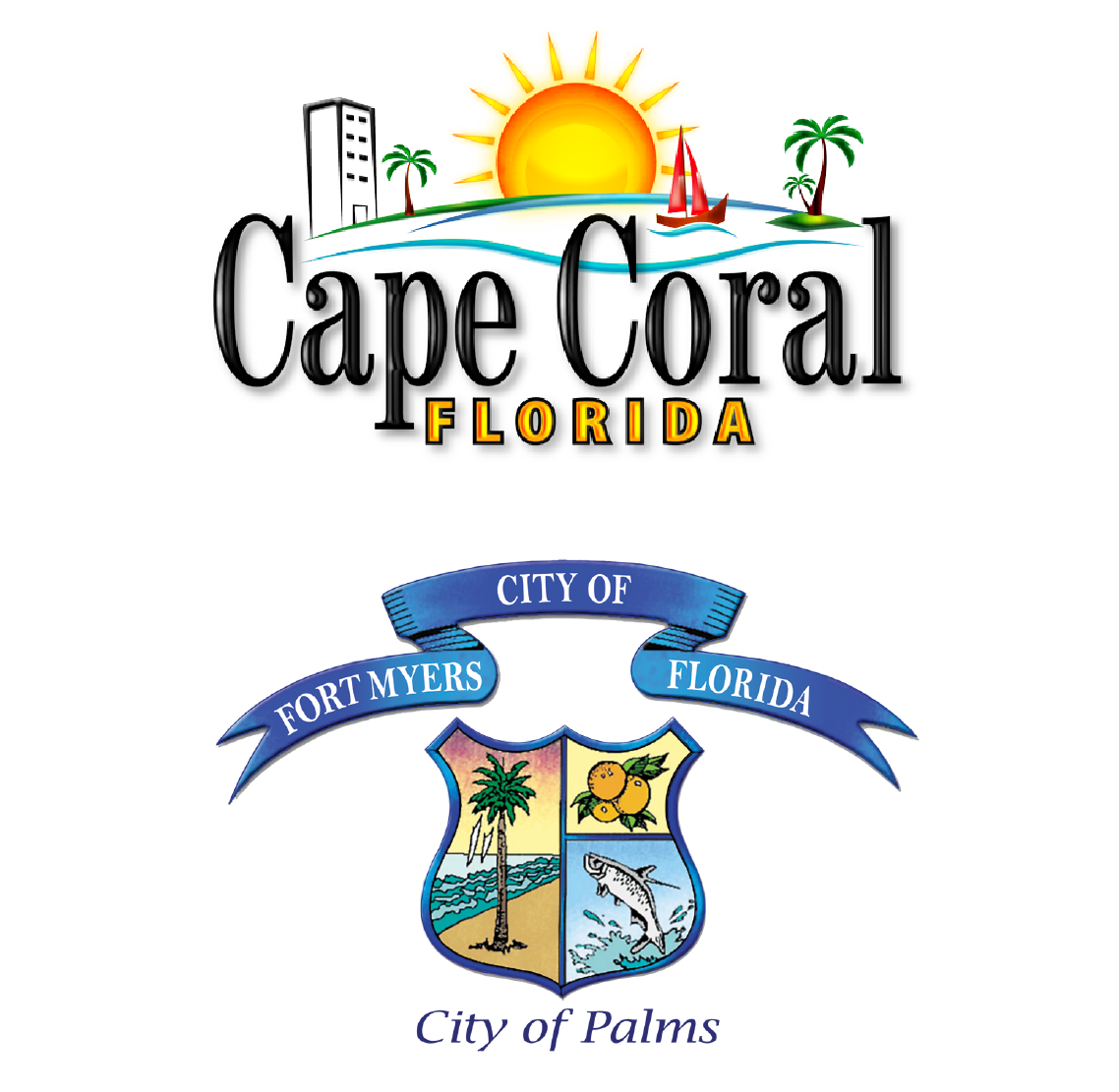 Cape Coral Florida and CIty of Fort Myers logo